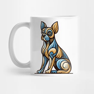 Pop art dog illustration. cubism illustration of a dog Mug